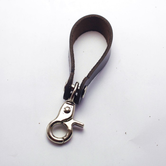 Gantungan kunci kulit asli leather keychain unik - PHKC381