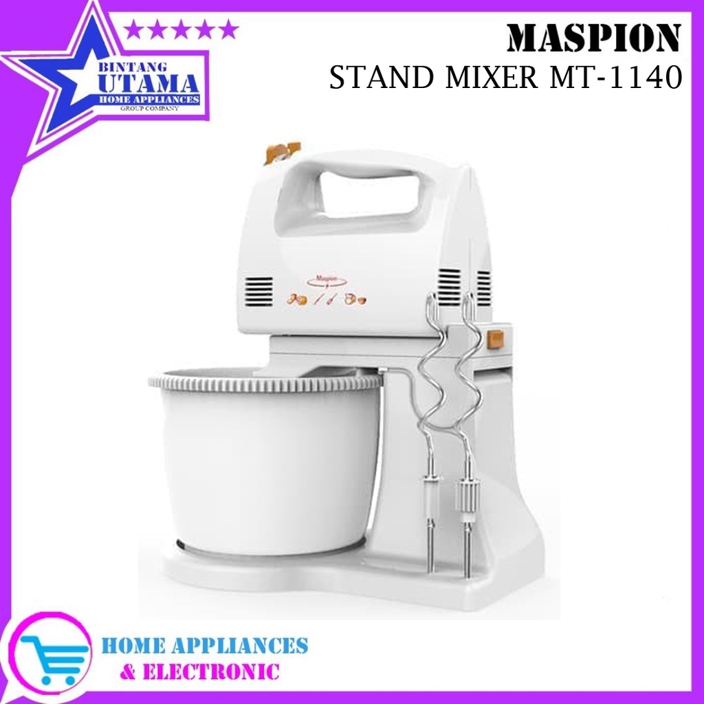 (COD) Maspion Stand Mixer MT1140 / MT 1140 / MT-1140 PROMO TERMURAH