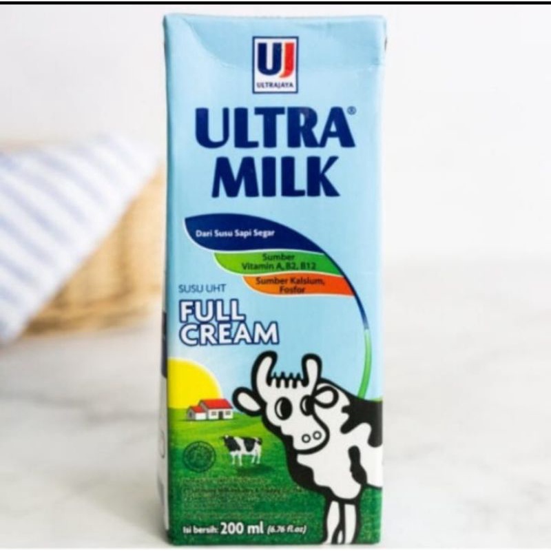 

susu uht ultra milk full cream 200 ml