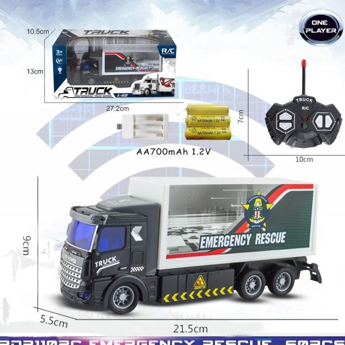 rc truk Polisi Police Box mainan anak mobil mobilan remote control