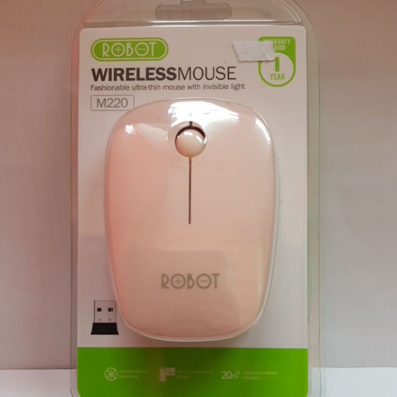 ROBOT WIRELESS MOUSE M210-M220 Pink
