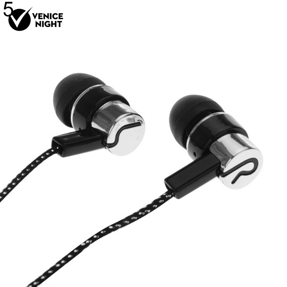 Earphone In-Ear Stereo Bass Bahan Metal dengan Jack 3.5mm