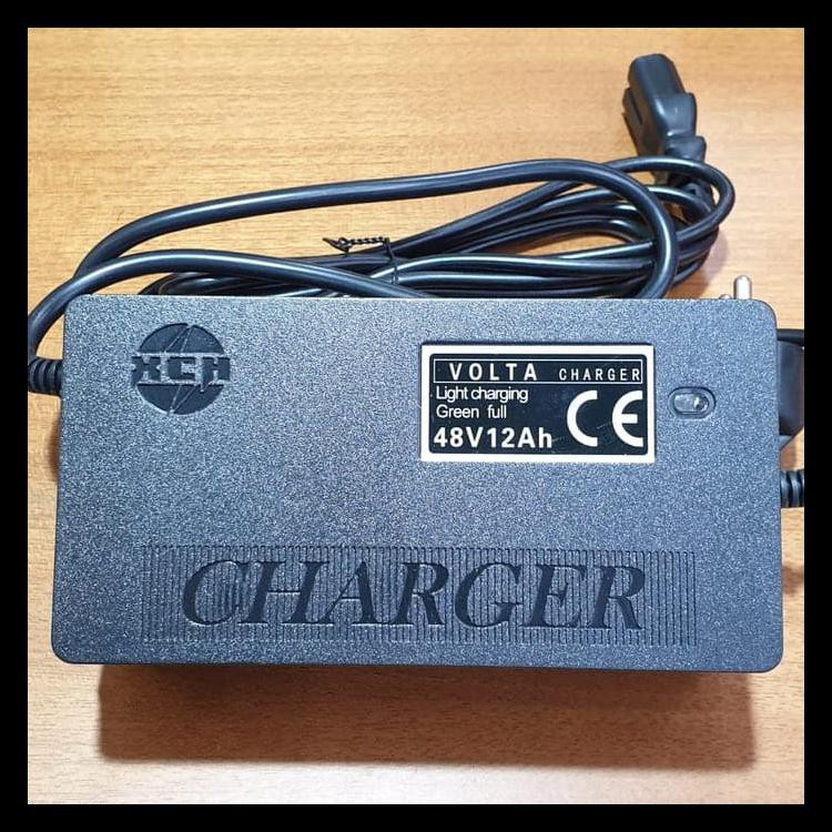 100%TERLARIS CHARGER AKI SEPEDA LISTRIK VOLTA 48V 12AH 100% TERMURAH