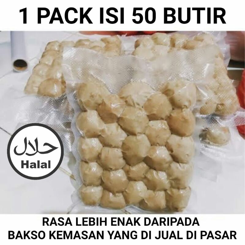

Bakso Enak Berkualitas 1 Pack isi 50 Butir, Halal