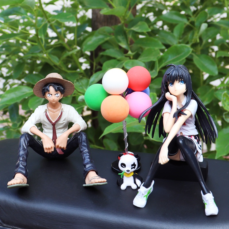 Set Mainan Action Figure Kartun Anime Luffy Yukino Untuk Dekorasi Interior Mobil