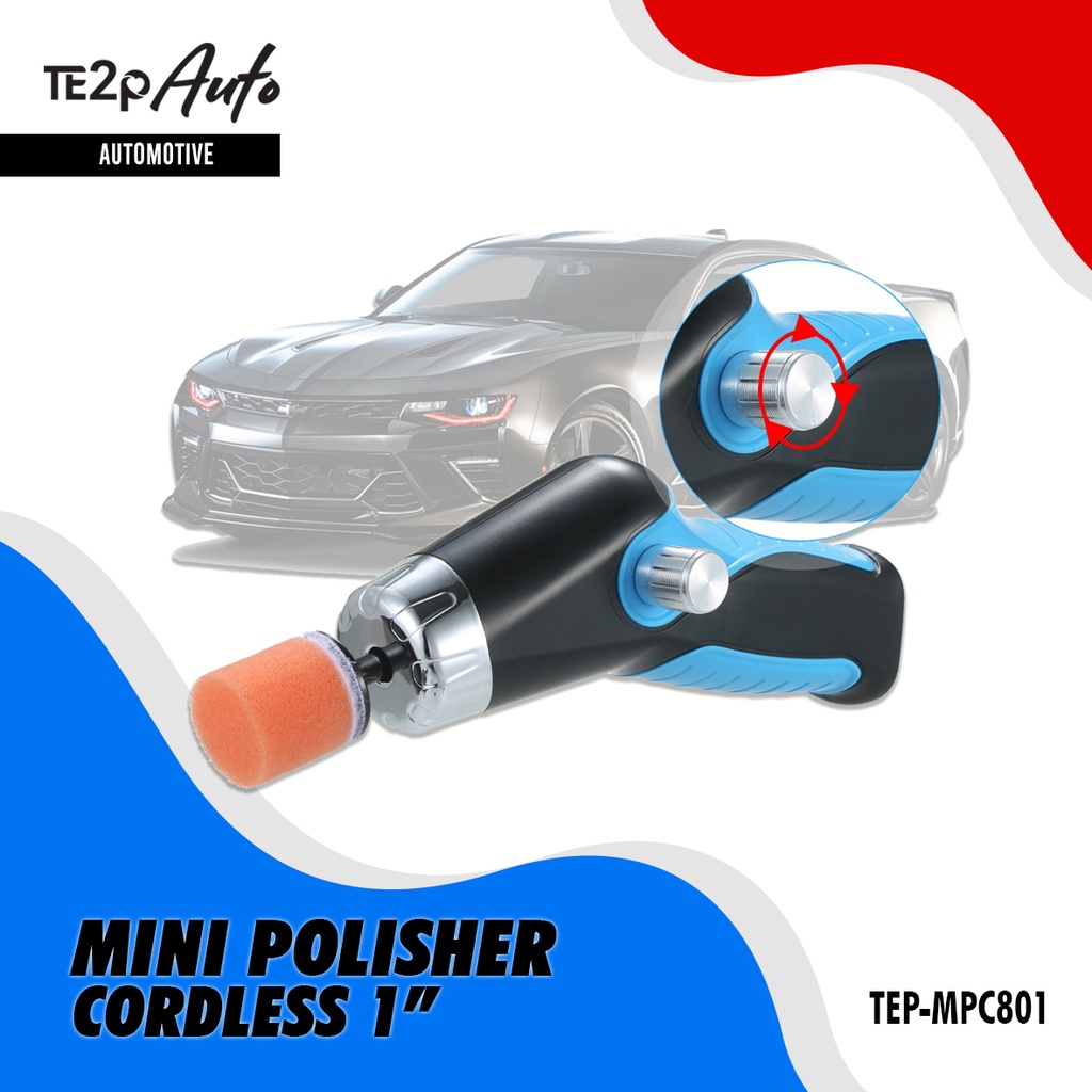 TE2P MPC801 Mesin Poles Mini 1 Inch Cordless Baterai Motor Mobil