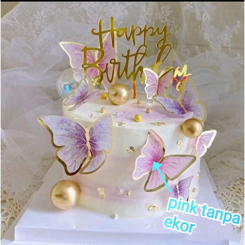 Jual dekorasi cake kupu isi 5pc Shopee Indonesia