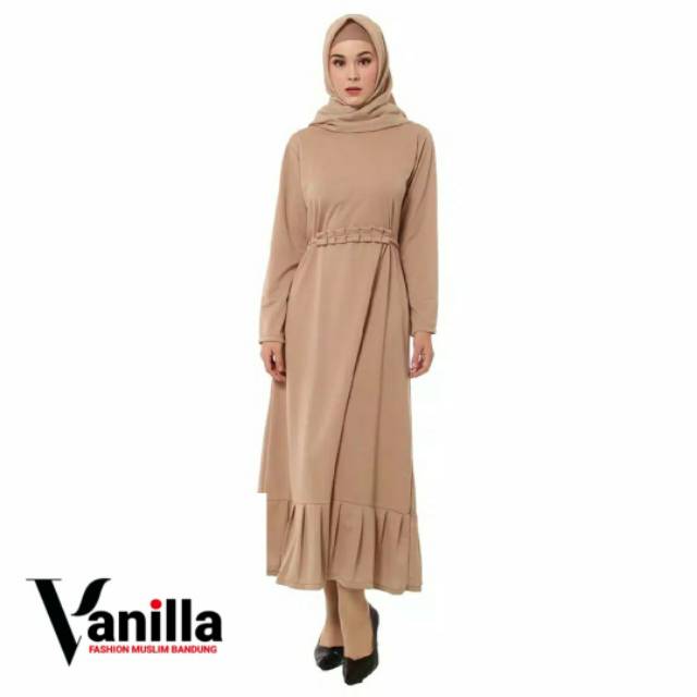 Dress Gamis Baju Muslim Berly Plit Casual R65S5