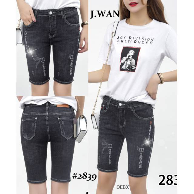 Jwan2839/celana fashion/jeans import/celana stretch/celana selutut/celana 3/4