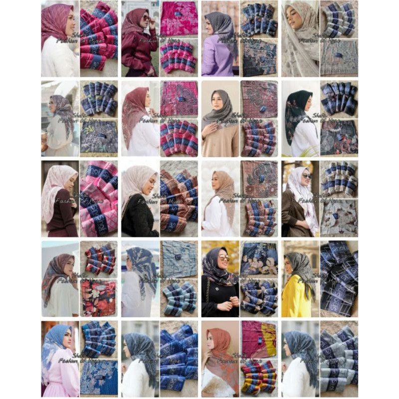 MYLADY/KINAYA/DENAY hijab segiempat motif hijab