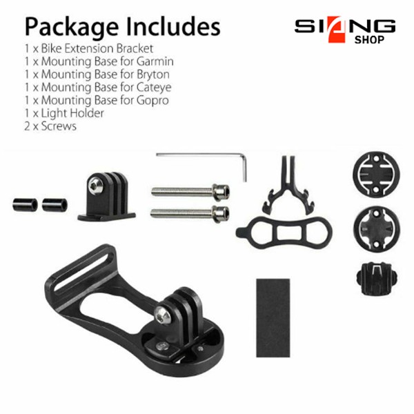 Bracket Barfly Aluminiun for GPS Garmin Cat Eye Bryton dan GoPro