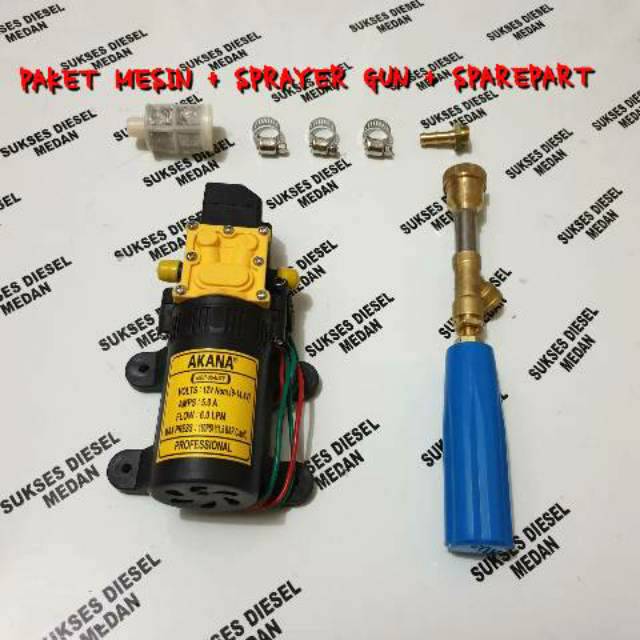 Dinamo Pompa Air Tekanan Tinggi Serbaguna Cucian Motor 12V DC Steam Mini