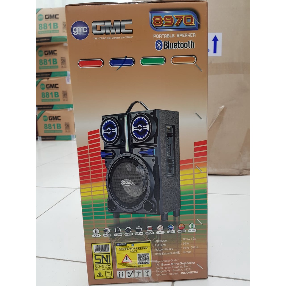 GMC SPEAKER 897Q MULTIMEDIA BLUETOOTH + 1 MIC WIRELESS | TERMURAH + GRATIS ONGKOS KIRIM*