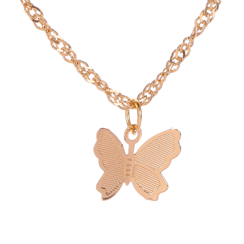 Retro Butterfly Collarbone Chain Necklace Women Girls Fashion Simple Charms Pendants Necklaces Jewelry Gold/Silver Color Accessories