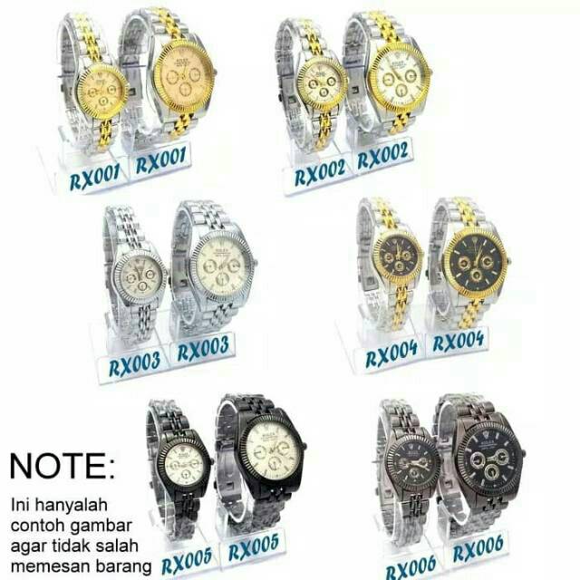 Flash Sale Jam Tangan Couple Pria/Wanita Murah RLX Rantai Crono Hiasan