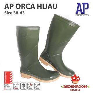 Sepatu boot Tinggi AP Boots AP ORCA Hijau sepatu perikanan perkebunan