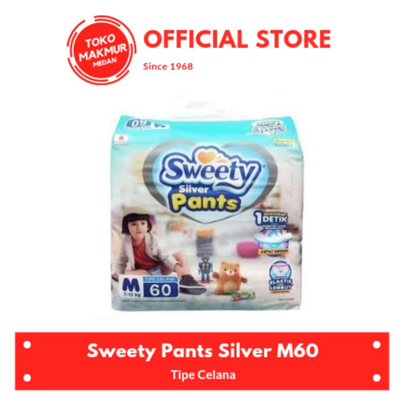 SWEETY SILVER PANTS M60