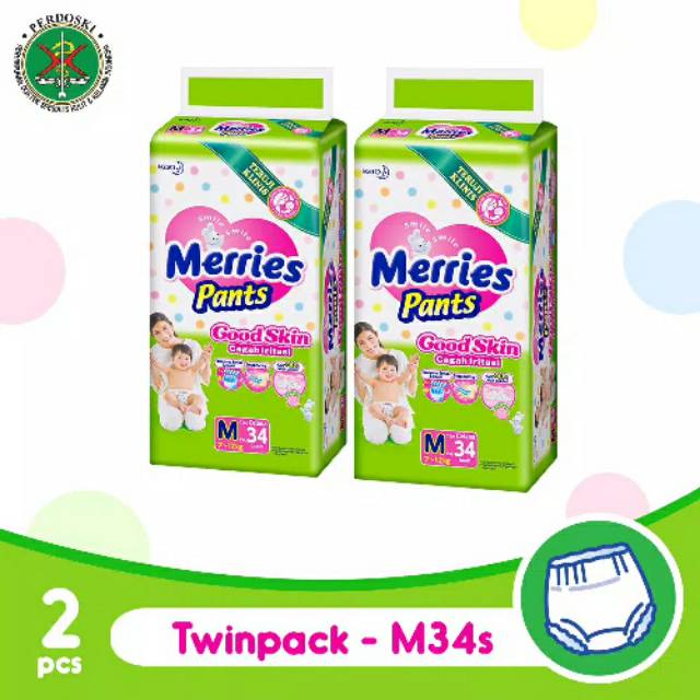 MERRIES Good Skin Popok Pants M34 2Pcs