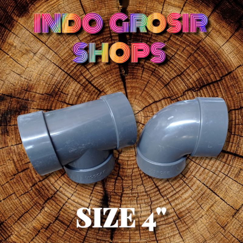 Keni pipa pvc T tee pipa air pvc 4 inch tebal