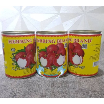 

Lychee kaleng Herring Brand / Lychees In Syrup / Buah leci Kaleng