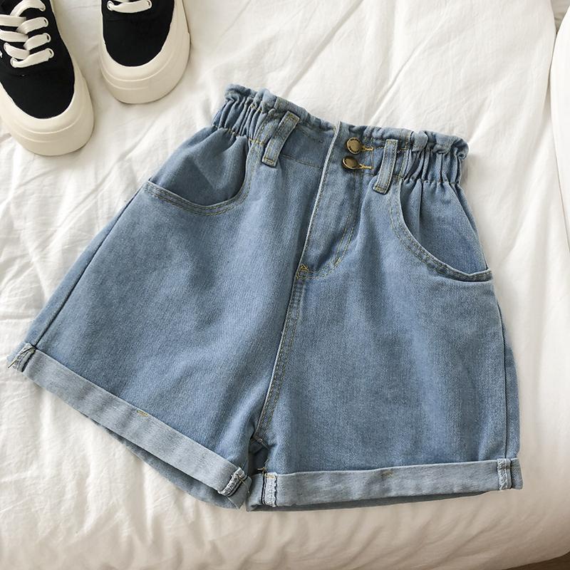 Celana jeans pendek korean style wanita hot pants jens kulot denim cewe jumbo melar jins highwaist shortpants stretch jens ootd