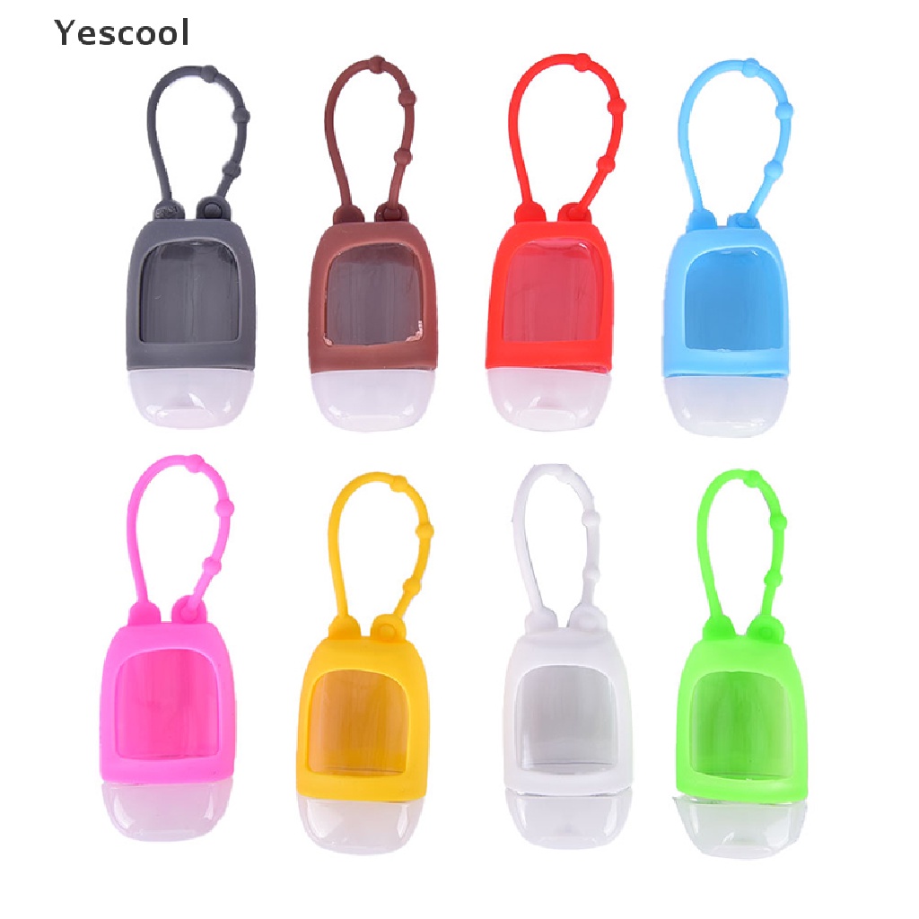 Yescool 1pc Botol Hand Sanitizer / Parfum Portable Bahan Silikon Untuk Travel