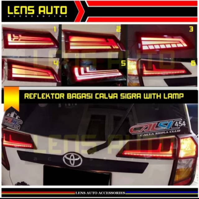 REFLEKTOR REFLECTOR BAGASI CALYA SIGRA WITH LAMP - LAMPU MOBIL - AKSESORIS EKSTERIOR MOBIL