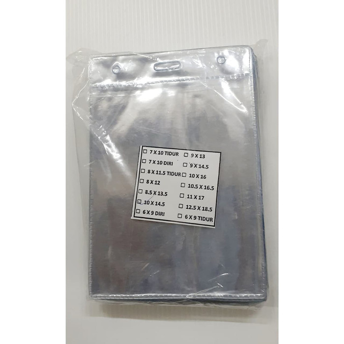 

PLASTIK PANITIA KARTU NAMA / NAMETAG VERTICAL 10 x 14.5cm ISI 100pcs