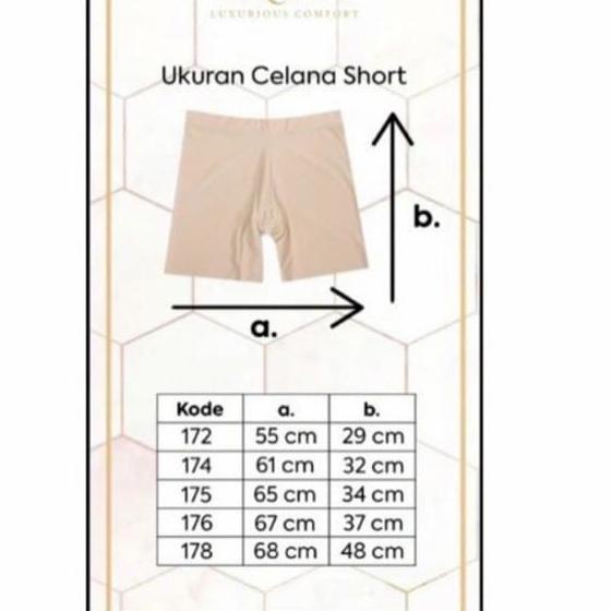 Celana pendek / Dalaman / Short Pants Tally 175 & 176 & 178 Jumbo - SEAMLESS .