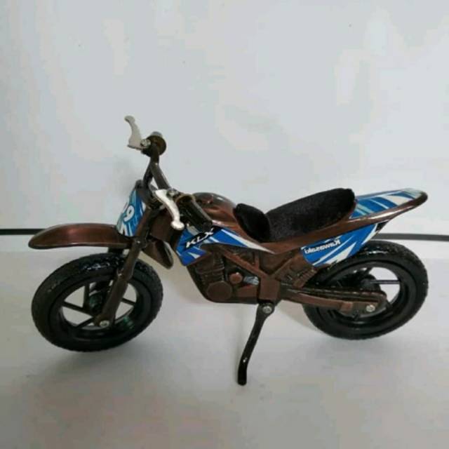 MINIATUR MOTOR BALAP TRAIL BAHAN LOGAM 32x15x7 cm - PAJANGAN DEKORASI RUMAH - MAINAN ANAK MURAH