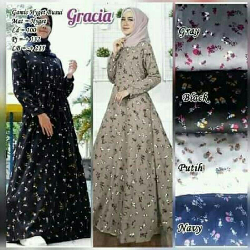 GAMIS HYGET MOTIF BUSUI - gamis murah mayung