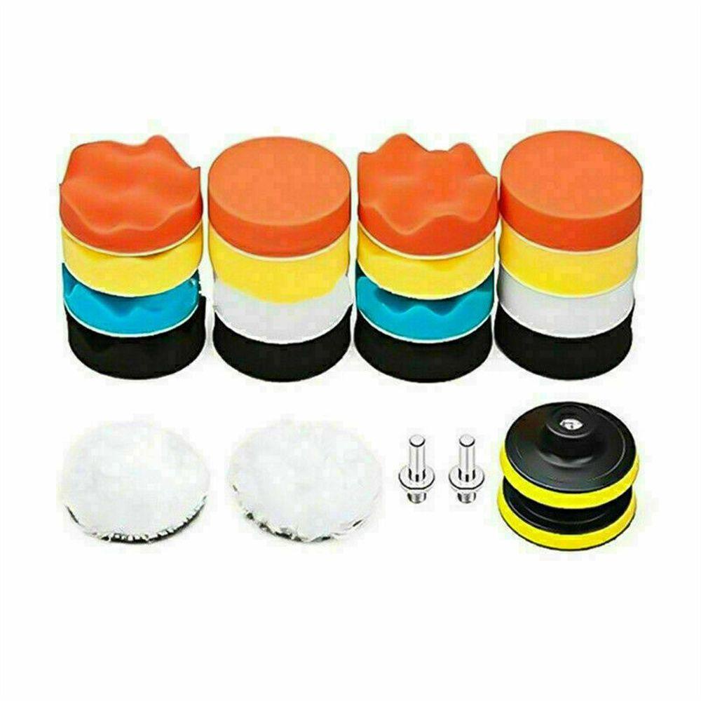 Populer 11pcs 3 &quot;Buffing Waxing Spons Bantalan Tahan Lama Auto Body Care Menghilangkan Goresan Waxing Buffing Kit