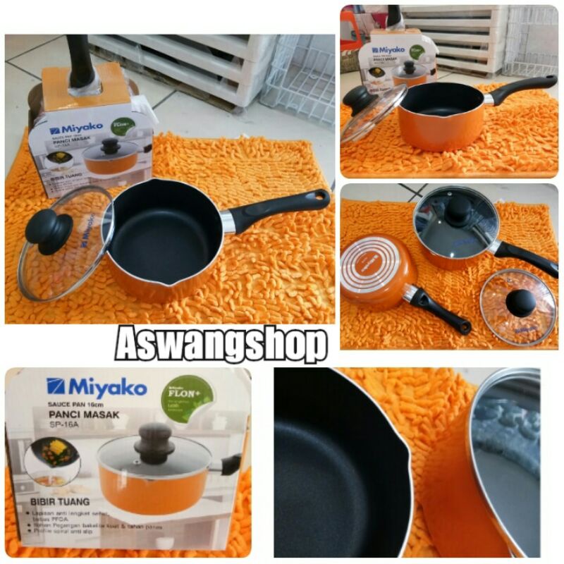 Miyako Saucepan/Panci Teflon + Tutup Kaca