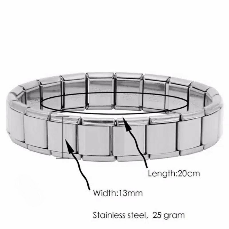 Gelang pria Stenlies stell Anti karat model per keren Fashion,aksesoris PREMIUM QUALITY IMPORT KOREA-2