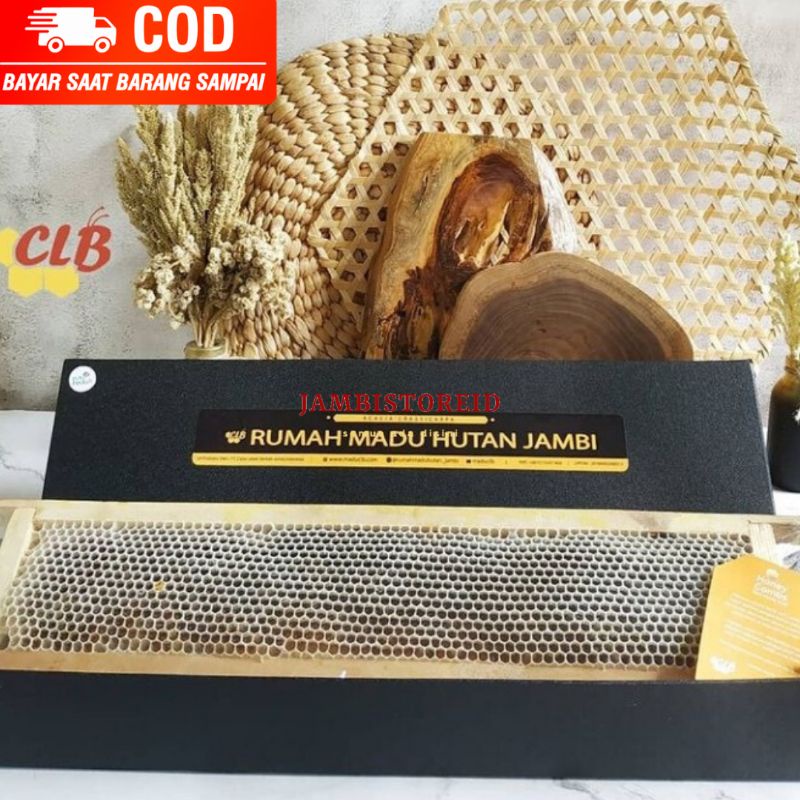 

(JAMBISTOREID) Raw Honey Comb Sarang Madu Asli Hutan CLB Nektar Ketiak Daun Akasia Jambi Fermentasi Natural Limited Edition Jambi