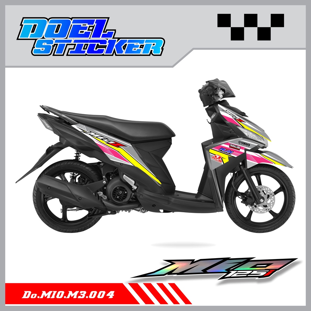 Sticker Striping Mio M3 , Mio Z , Mio 125 List Variasi Hologram pelangi,Crome Doel 004