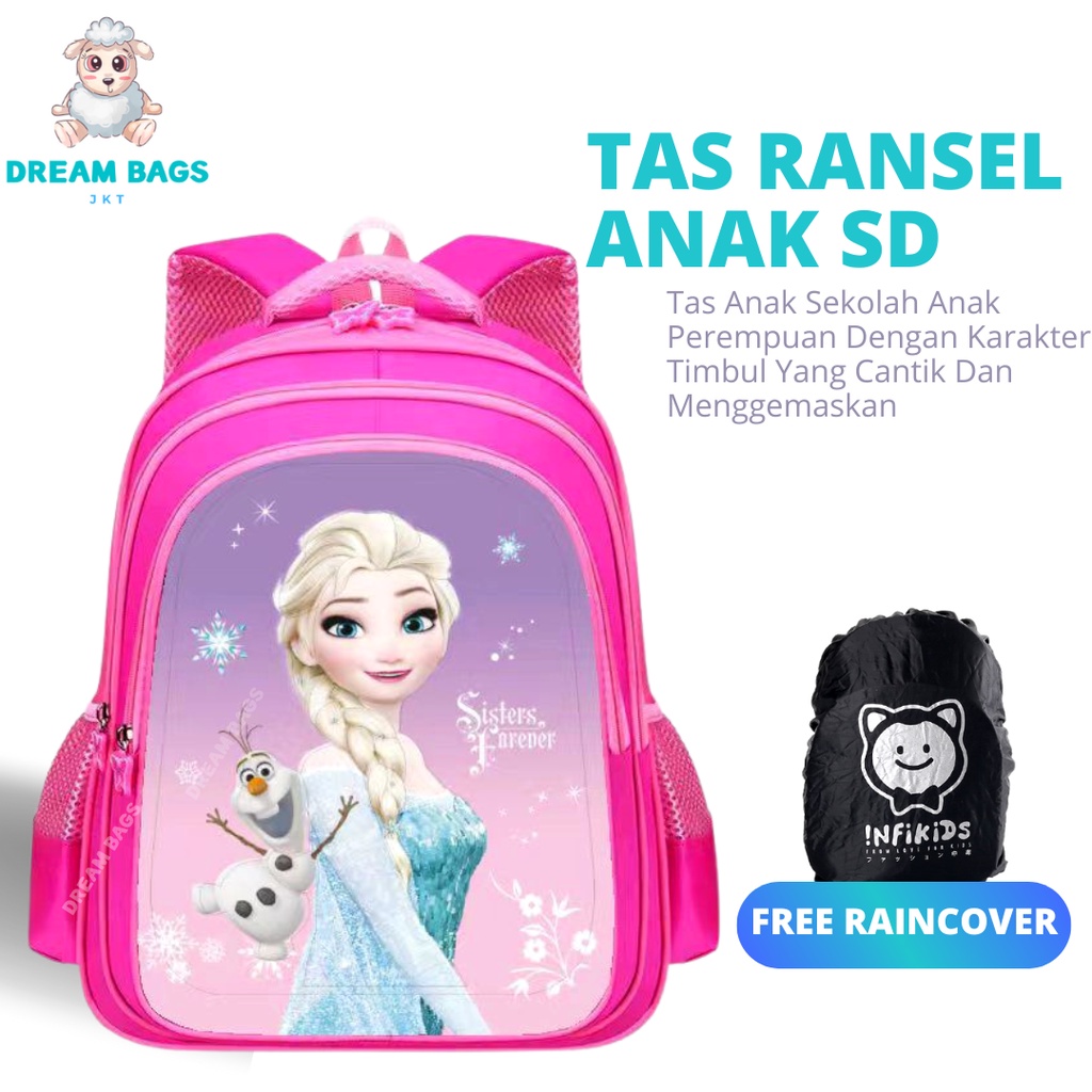 Tas Anak Perempuan Import Size SD DB 6123 Ransel Anak Perempuan