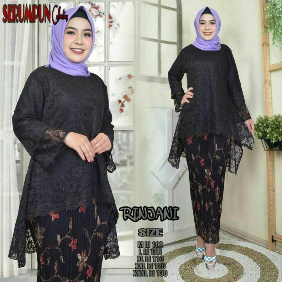 SET KEBAYA RINJANI JUMBO M L XL XXL-5XL /KEBAYA BRUKAT JUMBO/ATASAN TUNIK JUMBO/ GAMIS PESTA/KEBAYA 