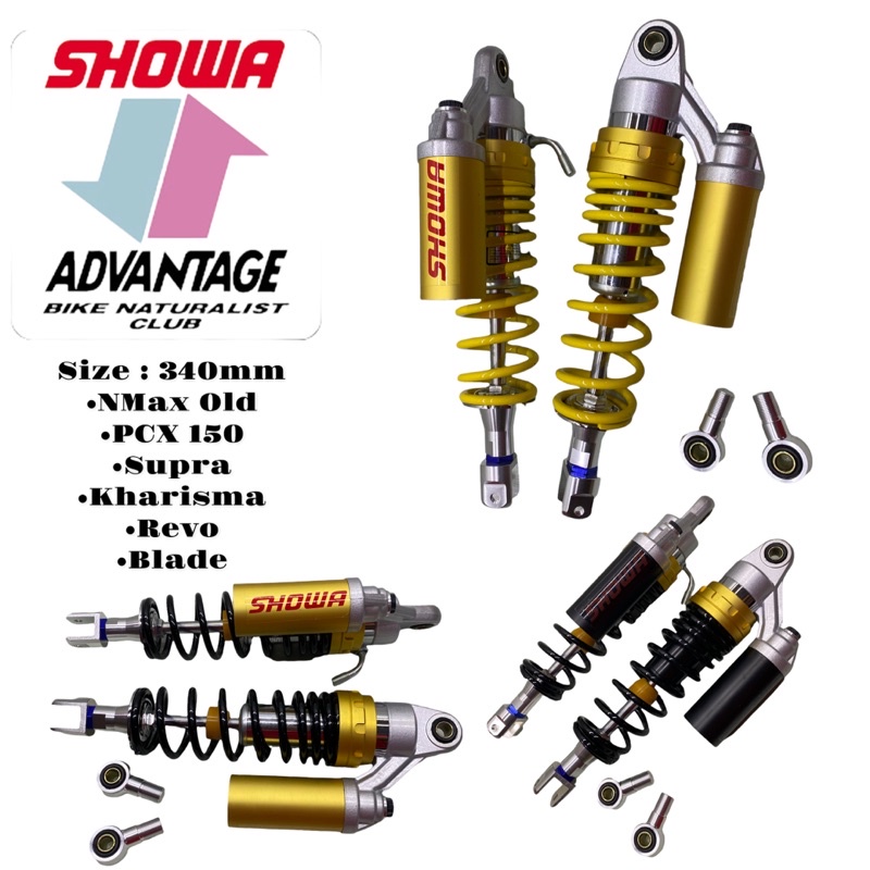 Shock Showa SH-04 Classic Tabung Non Stel 340mm Universal NMax Old PCX Supra Kharima Revo Tiger RX K