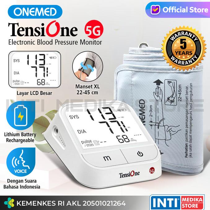 ONEMED - TensiOne Voice 5G | Tensimeter Digital OneMed | Tensi Digital TERMURAH