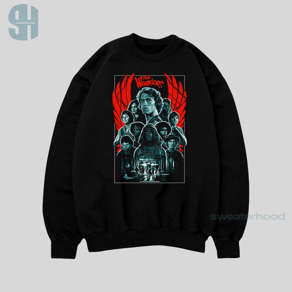 Crewneck Black The Warriors Sweatshirt Hitam Jaket Vintage Pria Dan Wanita Sweaterhood