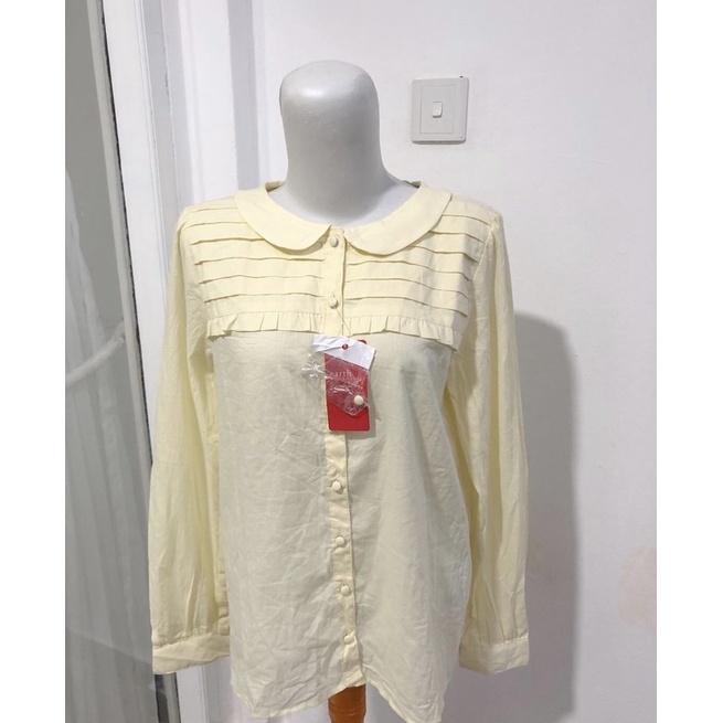 blouse kuning import tag label