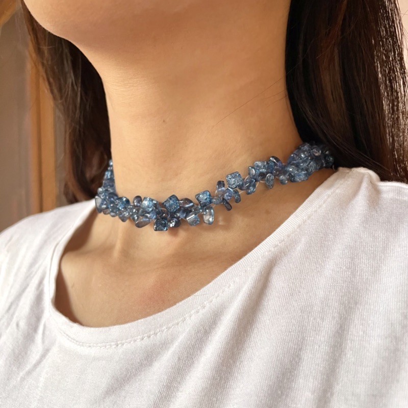 Oceanè choker / stone necklace / kalung batu kerikil