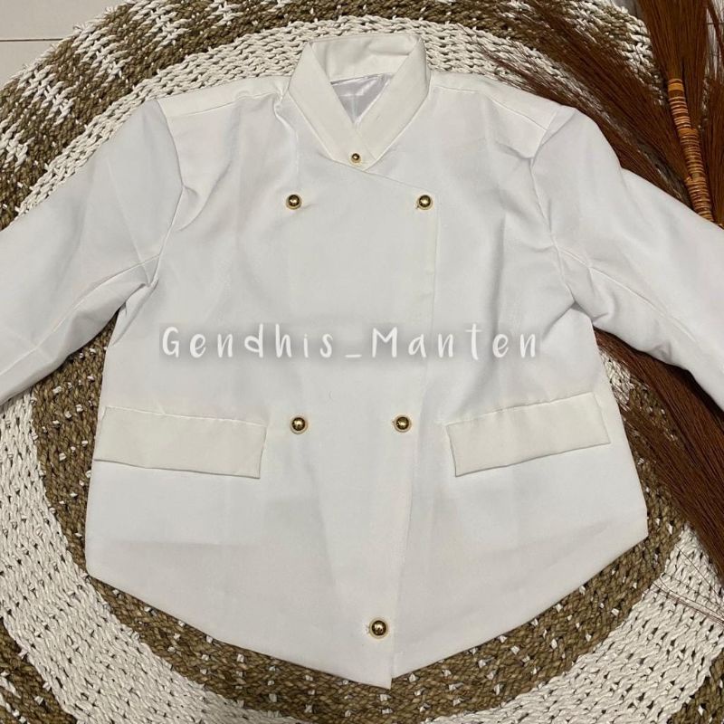 Baju Beskap Solo / Beskap Jawa Model Solo - Warna Putih