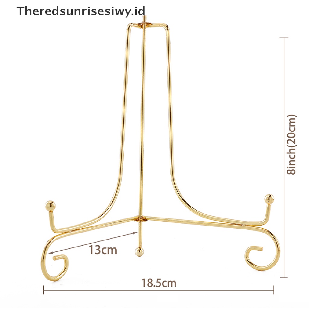 # Alat Rumah Tangga # Stand Display Holder Piring / Foto Bahan Besi Warna Emas