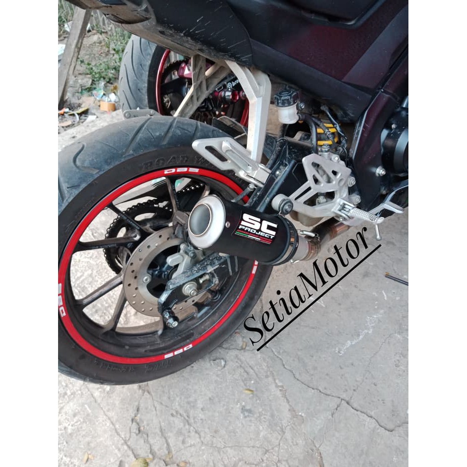 Knalpot Sc Project Doof - Full Set R15 Cb Cbr 150 Sonic Fu Vixion All - Variasi Motor