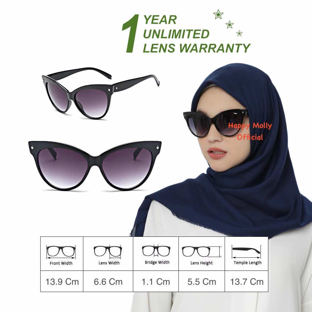 Kacamata UV 400 (Design Korea) Pria dan Wanita Hijab - HM418 ( Group ) FREE Sarung