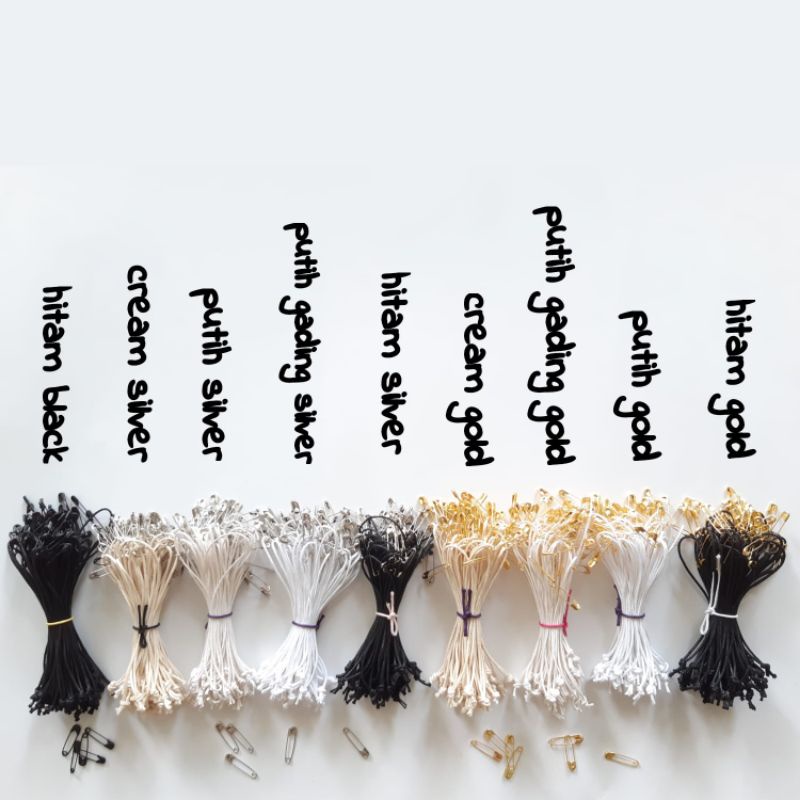 

Tali hangtag kulit + peniti (50pcs / 100pcs)