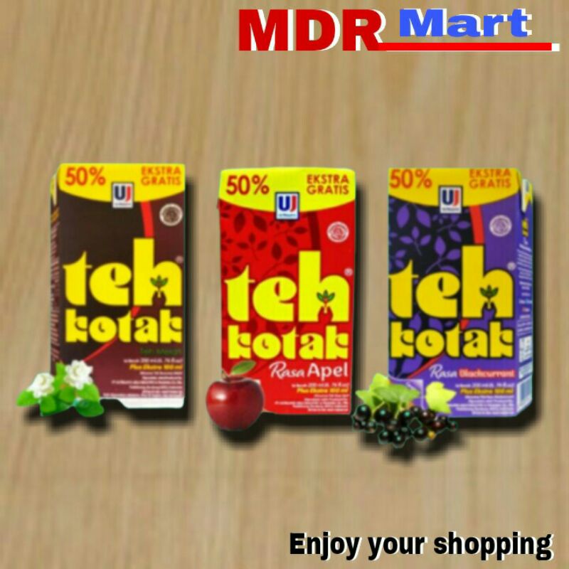 

TEH KOTAK 300ML (200 ML+EXTRA 100 ML) RASA MELATI,APEL,BLACKCURRANT