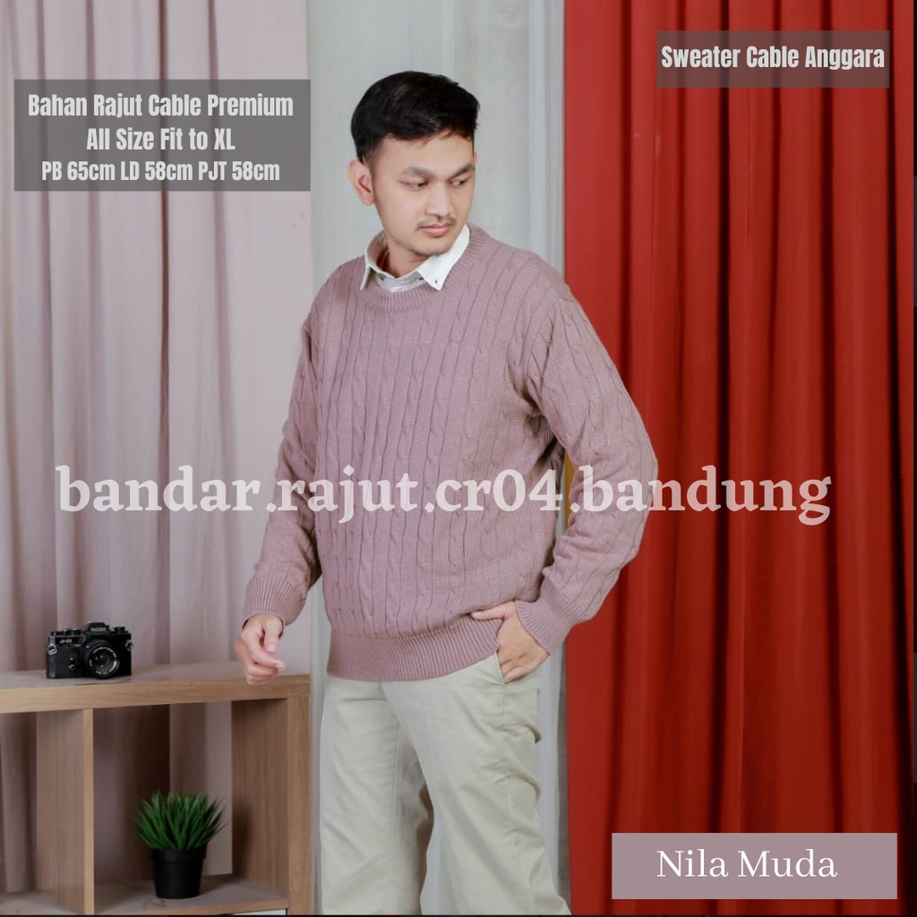 Sweater Rajut Cable Anggara 7 Gate Branded